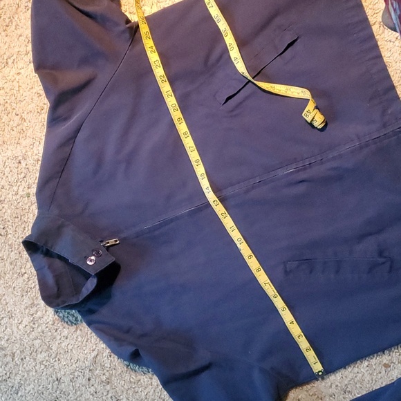 Vintage blue mens L/XL lightweight windbreaker rain bomber jacket - Picture 7 of 10